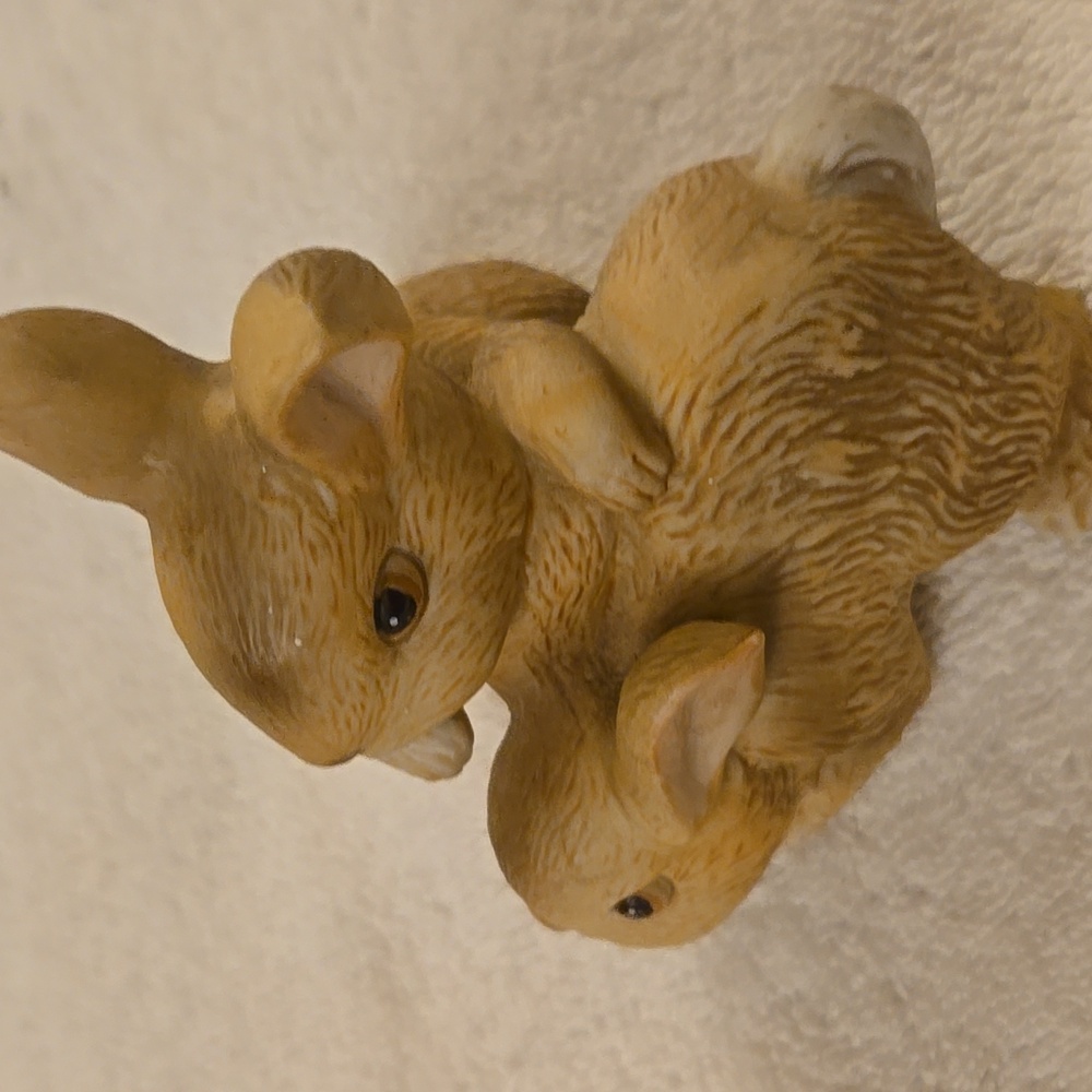 Vintage Homco Home Interior Bunny Rabbit Figurine #1455 - Picture 4 of 5
